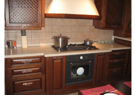 Solid Wood Furniture Fitted Kitchens China Upper Kitchen Cabinet (KC-4080)