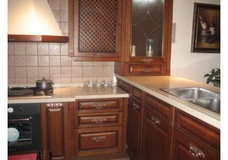 Solid Wood Furniture Fitted Kitchens China Upper Kitchen Cabinet (KC-4080)