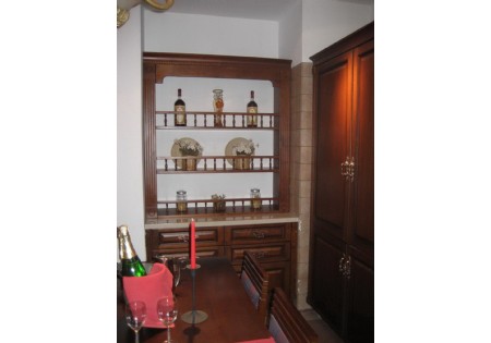 Solid Wood Furniture Fitted Kitchens China Upper Kitchen Cabinet (KC-4080)